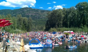 A snapshot from the Shambhala Music Festival by the Salmo River